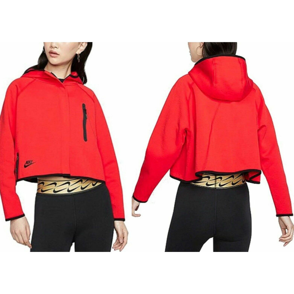 Nike NSW Tech Reimagined Cape Hoodie Cropped BV3396-600 Womens Size Large